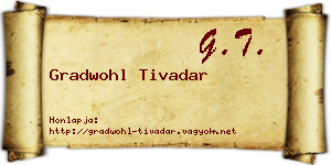 Gradwohl Tivadar névjegykártya